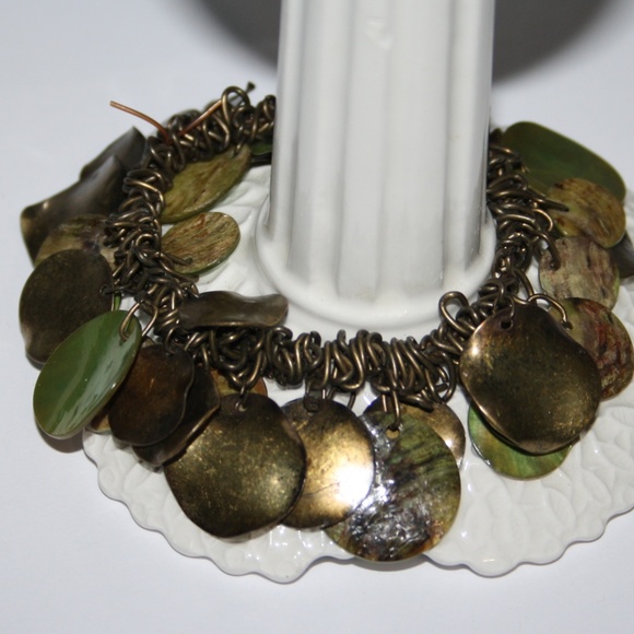 Vintagejelyfish Jewelry - Beautiful bronze and green bracelet